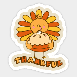 Thankful Turkey Thanksgiving Matching Family Boys Girls Sticker